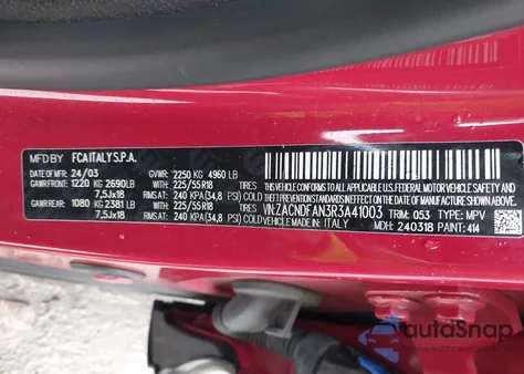 2024 Dodge Hornet Gt Plus Awd from USA, damaged, VIN ZACNDFAN3R3A41003